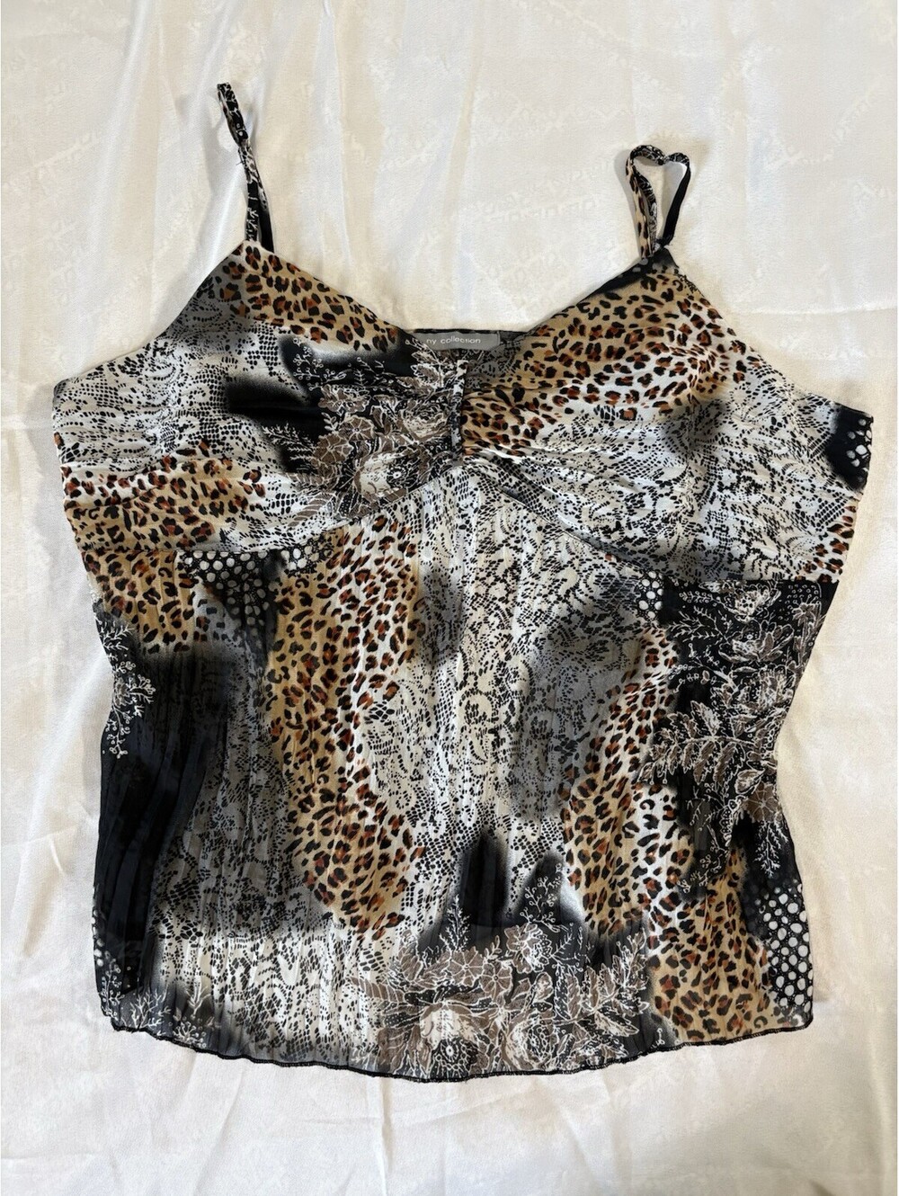 Y2K NY Collection Women’s XL Multicolor Leopard Camisole Adjustable Straps
